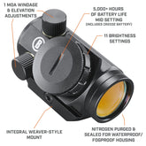 Close-up of Bushnell Trophy TRS-25 red dot reticle
